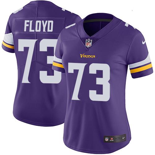 Nike Vikings #73 Sharrif Floyd Purple Team Color Women's Stitched NFL Vapor Untouchable Limited Jers