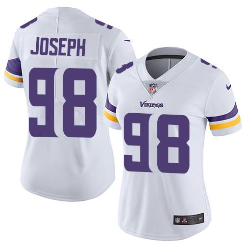 Nike Vikings #98 Linval Joseph White Women's Stitched NFL Vapor Untouchable Limited Jersey