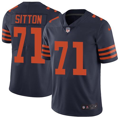 Nike Bears #71 Josh Sitton Navy Blue Alternate Youth Stitched NFL Vapor Untouchable Limited Jersey