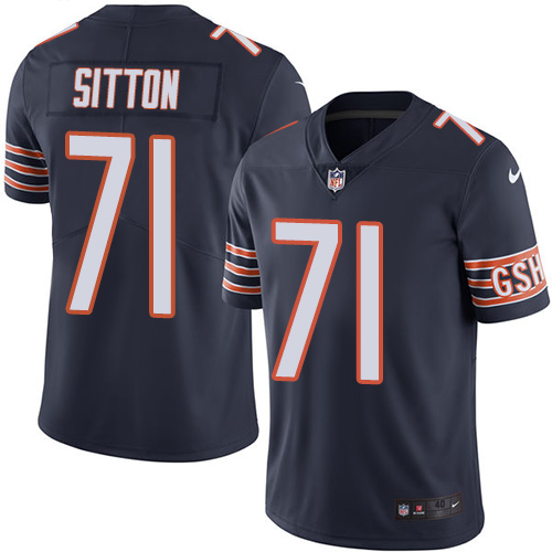 Nike Bears #71 Josh Sitton Navy Blue Team Color Youth Stitched NFL Vapor Untouchable Limited Jersey