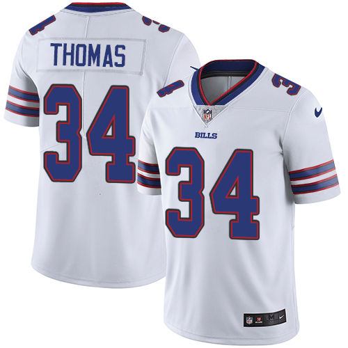 Nike Bills #34 Thurman Thomas White Youth Stitched NFL Vapor Untouchable Limited Jersey