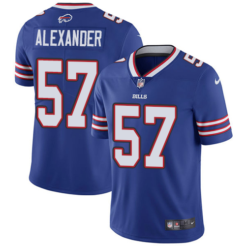 Nike Bills #57 Lorenzo Alexander Royal Blue Team Color Youth Stitched NFL Vapor Untouchable Limited