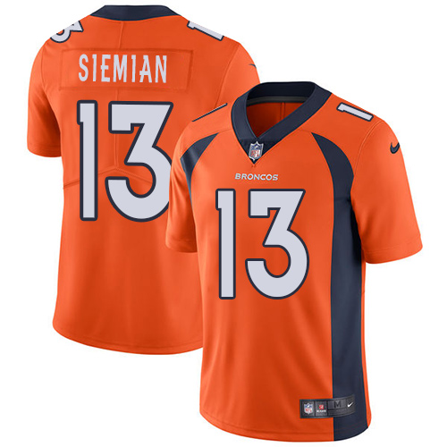 Nike Broncos #13 Trevor Siemian Orange Team Color Youth Stitched NFL Vapor Untouchable Limited Jerse