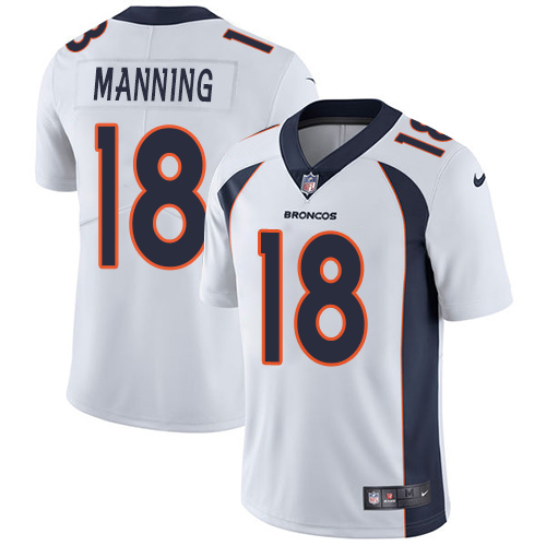 Nike Broncos #18 Peyton Manning White Youth Stitched NFL Vapor Untouchable Limited Jersey