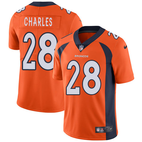 Nike Broncos #28 Jamaal Charles Orange Team Color Youth Stitched NFL Vapor Untouchable Limited Jerse