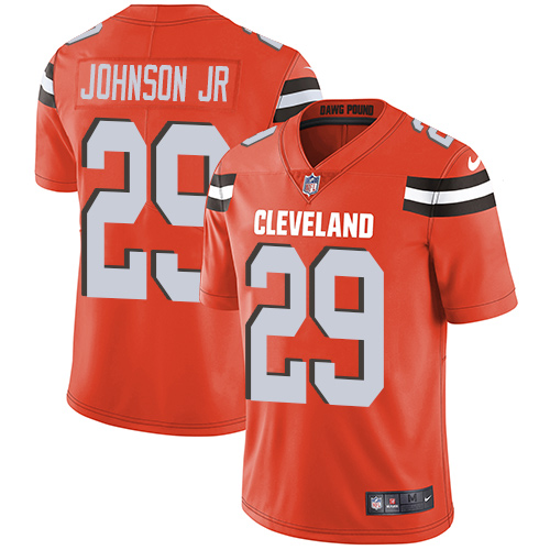 Nike Browns #29 Duke Johnson Jr Orange Alternate Youth Stitched NFL Vapor Untouchable Limited Jersey