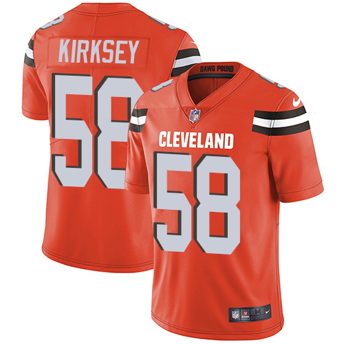 Nike Browns #58 Christian Kirksey Orange Alternate Youth Stitched NFL Vapor Untouchable Limited Jers