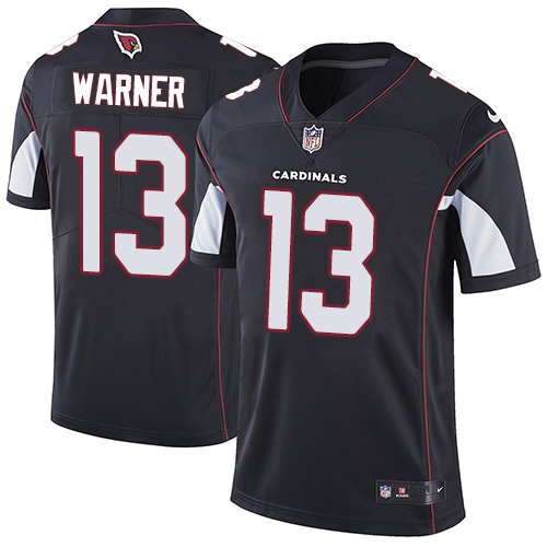 Nike Cardinals #13 Kurt Warner Black Alternate Youth Stitched NFL Vapor Untouchable Limited Jersey