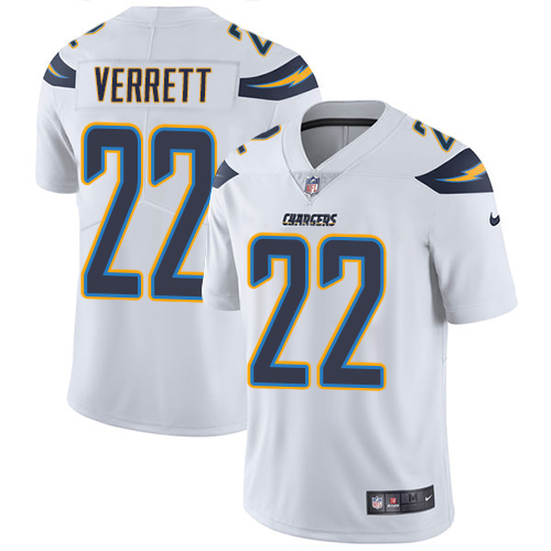 Nike Chargers #22 Jason Verrett White Youth Stitched NFL Vapor Untouchable Limited Jersey