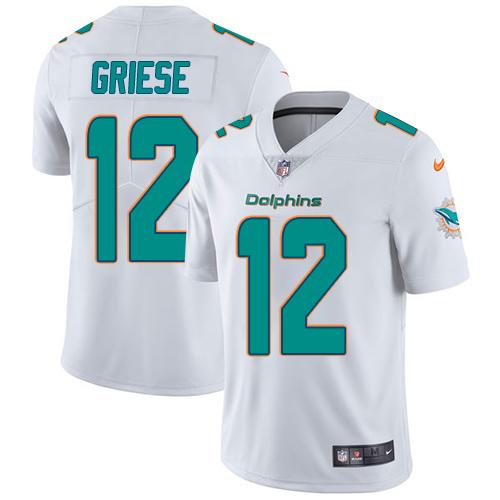 Nike Dolphins #12 Bob Griese White Youth Stitched NFL Vapor Untouchable Limited Jersey