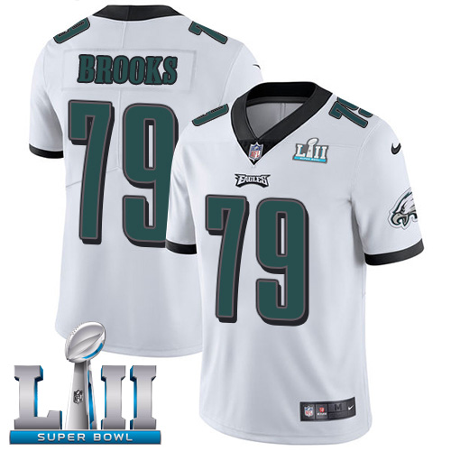 Nike Eagles #79 Brandon Brooks White Super Bowl LII Youth Stitched NFL Vapor Untouchable Limited Jer