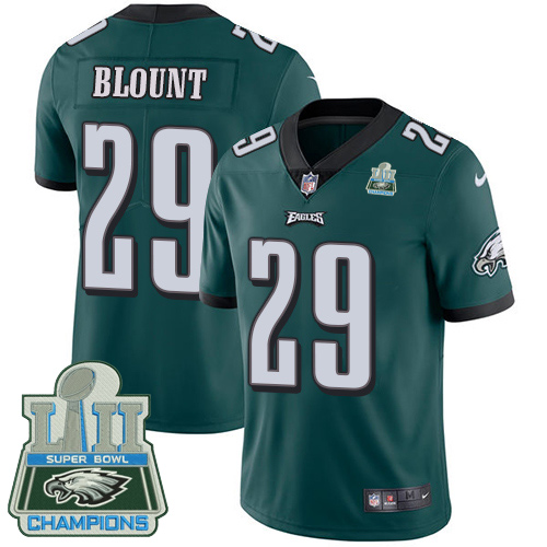 Nike Eagles #29 LeGarrette Blount Midnight Green Team Color Super Bowl LII Champions Youth Stitched