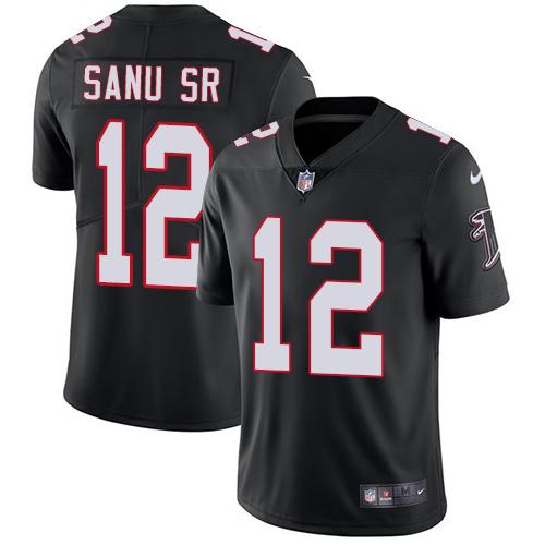 Nike Falcons #12 Mohamed Sanu Sr Black Alternate Youth Stitched NFL Vapor Untouchable Limited Jersey