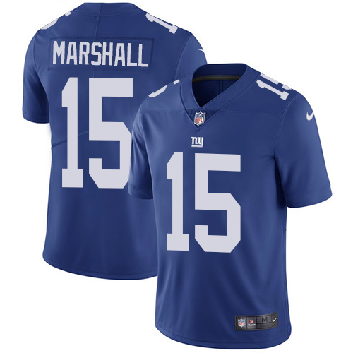 Nike Giants #15 Brandon Marshall Royal Blue Team Color Youth Stitched NFL Vapor Untouchable Limited