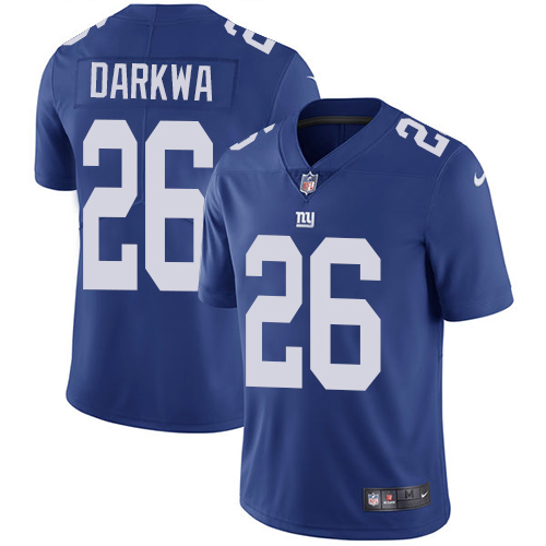 Nike Giants #26 Orleans Darkwa Royal Blue Team Color Youth Stitched NFL Vapor Untouchable Limited Je