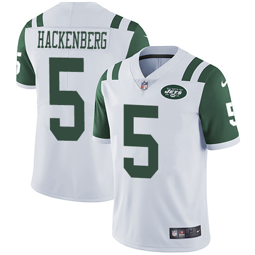 Nike Jets #5 Christian Hackenberg White Youth Stitched NFL Vapor Untouchable Limited Jersey - Click Image to Close