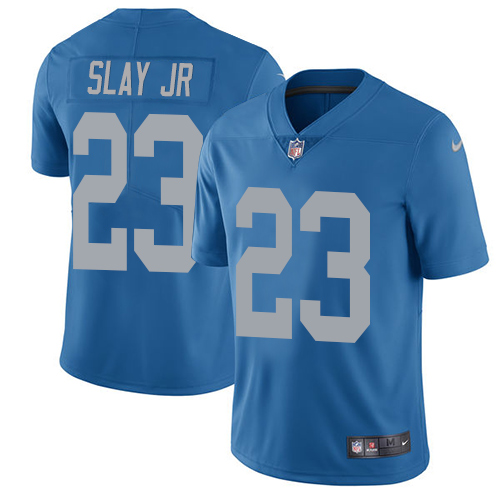 Nike Lions #23 Darius Slay Jr Blue Throwback Youth Stitched NFL Vapor Untouchable Limited Jersey