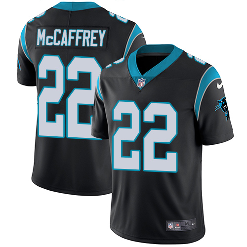 Nike Panthers #22 Christian McCaffrey Black Team Color Youth Stitched NFL Vapor Untouchable Limited