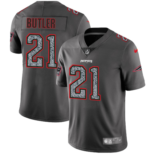 Nike Patriots #21 Malcolm Butler Gray Static Youth Stitched NFL Vapor Untouchable Limited Jersey