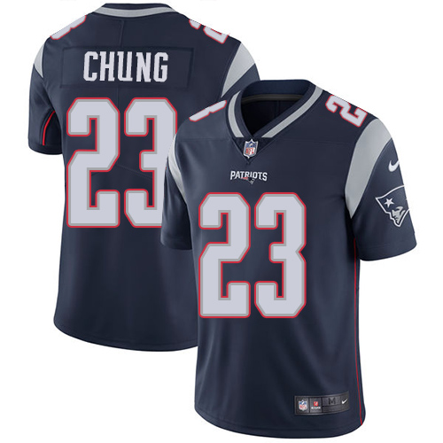 Nike Patriots #23 Patrick Chung Navy Blue Team Color Youth Stitched NFL Vapor Untouchable Limited Je