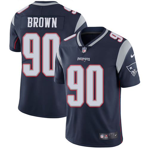 Nike Patriots #90 Malcom Brown Navy Blue Team Color Youth Stitched NFL Vapor Untouchable Limited Jer