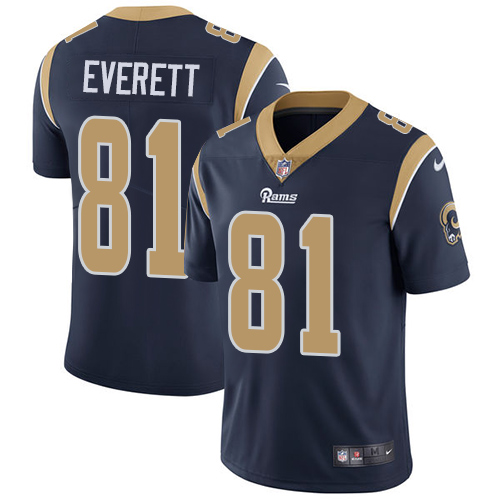 Nike Rams #81 Gerald Everett Navy Blue Team Color Youth Stitched NFL Vapor Untouchable Limited Jerse