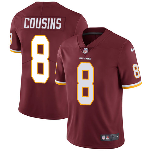 Nike Redskins #8 Kirk Cousins Burgundy Red Team Color Youth Stitched NFL Vapor Untouchable Limited J
