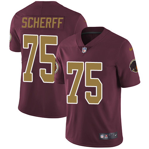 Nike Redskins #75 Brandon Scherff Burgundy Red Alternate Youth Stitched NFL Vapor Untouchable Limite