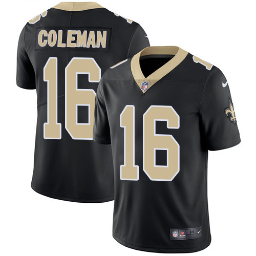Nike Saints #16 Brandon Coleman Black Team Color Youth Stitched NFL Vapor Untouchable Limited Jersey