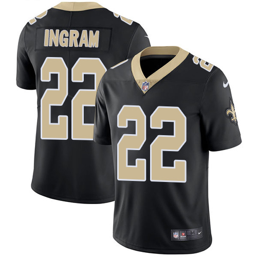 Nike Saints #22 Mark Ingram Black Team Color Youth Stitched NFL Vapor Untouchable Limited Jersey