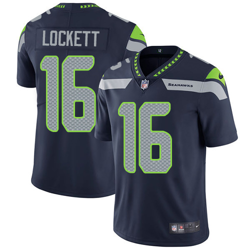 Nike Seahawks #16 Tyler Lockett Steel Blue Team Color Youth Stitched NFL Vapor Untouchable Limited J