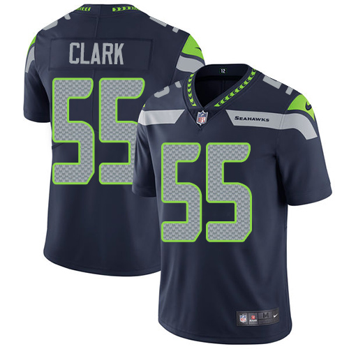 Nike Seahawks #55 Frank Clark Steel Blue Team Color Youth Stitched NFL Vapor Untouchable Limited Jer