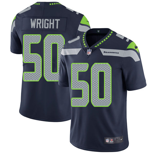 Nike Seahawks #50 K.J. Wright Steel Blue Team Color Youth Stitched NFL Vapor Untouchable Limited Jer