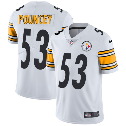 Nike Steelers #53 Maurkice Pouncey White Youth Stitched NFL Vapor Untouchable Limited Jersey