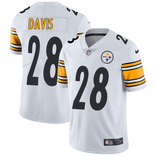 Nike Steelers #28 Sean Davis White Youth Stitched NFL Vapor Untouchable Limited Jersey