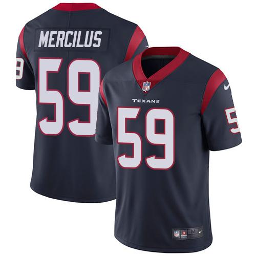 Nike Texans #59 Whitney Mercilus Navy Blue Team Color Youth Stitched NFL Vapor Untouchable Limited J
