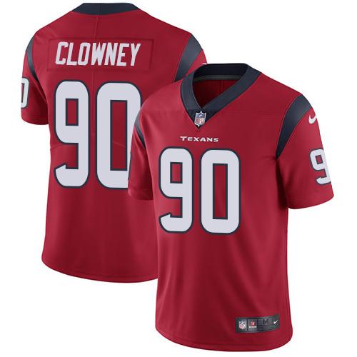 Nike Texans #90 Jadeveon Clowney Red Alternate Youth Stitched NFL Vapor Untouchable Limited Jersey