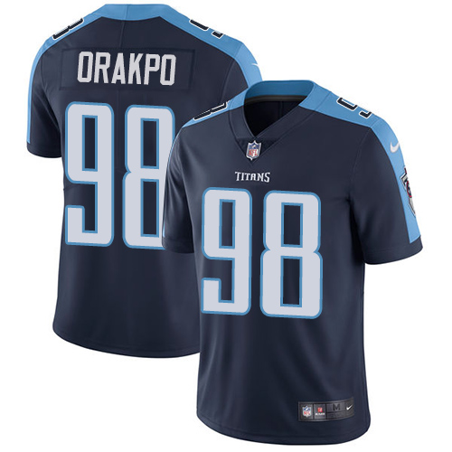 Nike Titans #98 Brian Orakpo Navy Blue Alternate Youth Stitched NFL Vapor Untouchable Limited Jersey - Click Image to Close