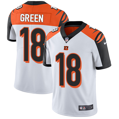 Nike Bengals #18 A.J. Green White Men's Stitched NFL Vapor Untouchable Limited Jersey