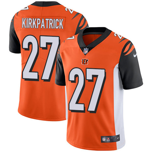 Nike Bengals #27 Dre Kirkpatrick Orange Alternate Men's Stitched NFL Vapor Untouchable Limited Jerse