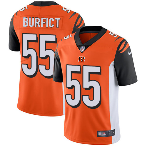 Nike Bengals #55 Vontaze Burfict Orange Alternate Men's Stitched NFL Vapor Untouchable Limited Jerse