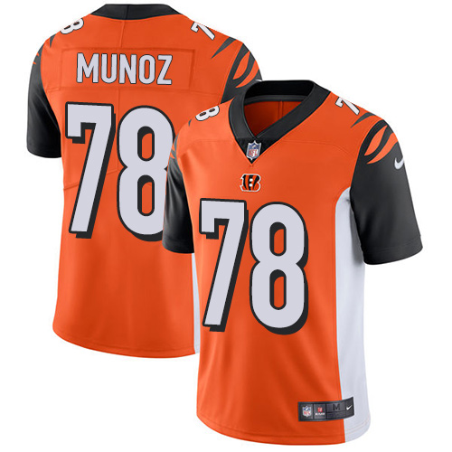 Nike Bengals #78 Anthony Munoz Orange Alternate Men's Stitched NFL Vapor Untouchable Limited Jersey