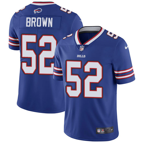 Nike Bills #52 Preston Brown Royal Blue Team Color Men's Stitched NFL Vapor Untouchable Limited Jers