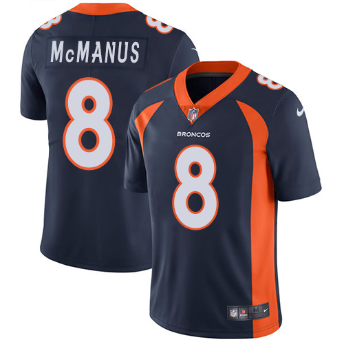 Nike Broncos #8 Brandon McManus Navy Blue Alternate Men's Stitched NFL Vapor Untouchable Limited Jer