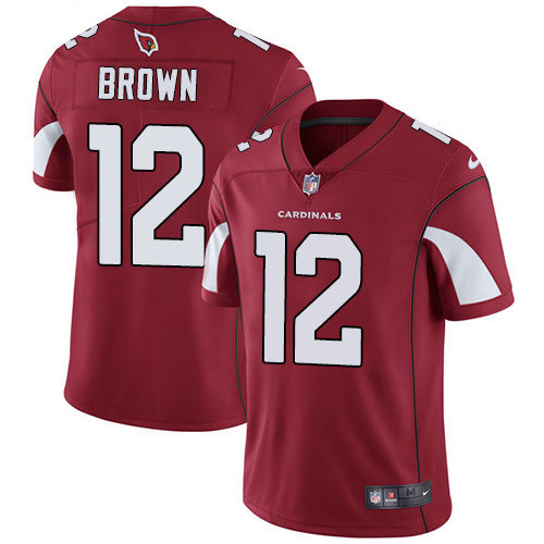 Nike Cardinals #12 John Brown Red Team Color Men's Stitched NFL Vapor Untouchable Limited Jersey