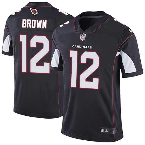 Nike Cardinals #12 John Brown Black Alternate Men's Stitched NFL Vapor Untouchable Limited Jersey