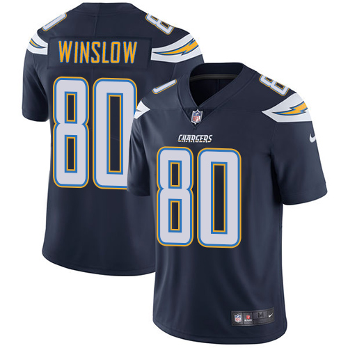 Nike Chargers #80 Kellen Winslow Navy Blue Team Color Men's Stitched NFL Vapor Untouchable Limited J