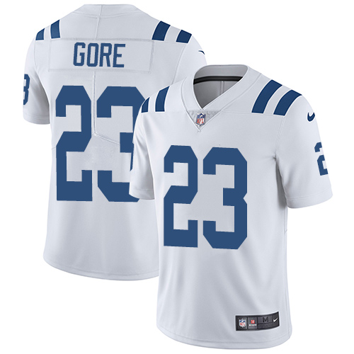 Nike Colts #23 Frank Gore White Men's Stitched NFL Vapor Untouchable Limited Jersey