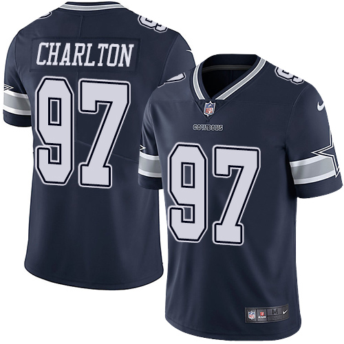 Nike Cowboys #97 Taco Charlton Navy Blue Team Color Men's Stitched NFL Vapor Untouchable Limited Jer