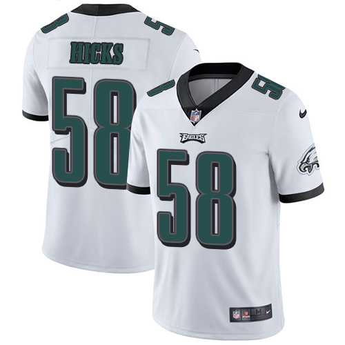 Nike Eagles #58 Jordan Hicks White Men's Stitched NFL Vapor Untouchable Limited Jersey